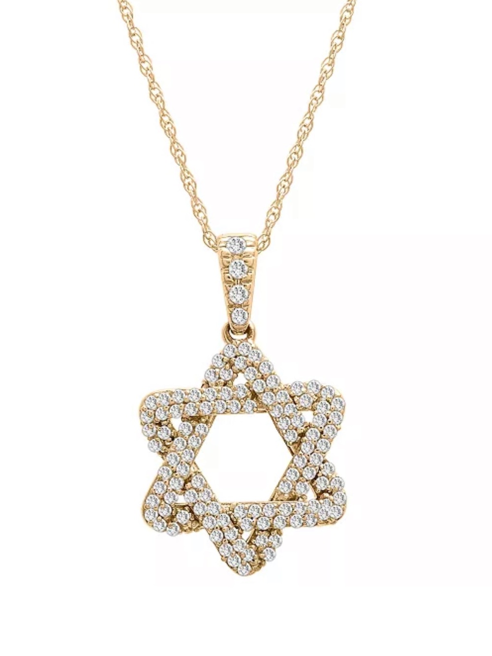Yellow gold diamond star of diamond necklace